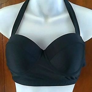 ~ Black Bikini Top Sz 6 👙 DRESSFO ♥ Padded/Lined